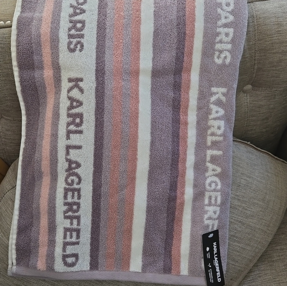 Karl Lagerfeld Striped Bath Towel